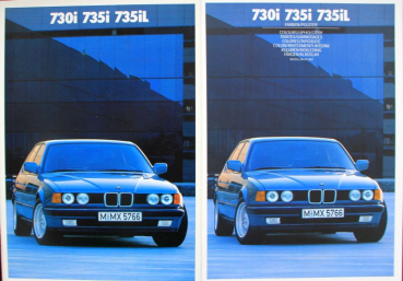 BMW 635 CSi Modellprogramm 1987 Automobilprospekt (10222)